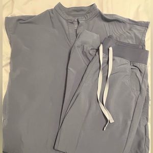 Figs Vapor Blue Space Dye Scrub Set XS/SP